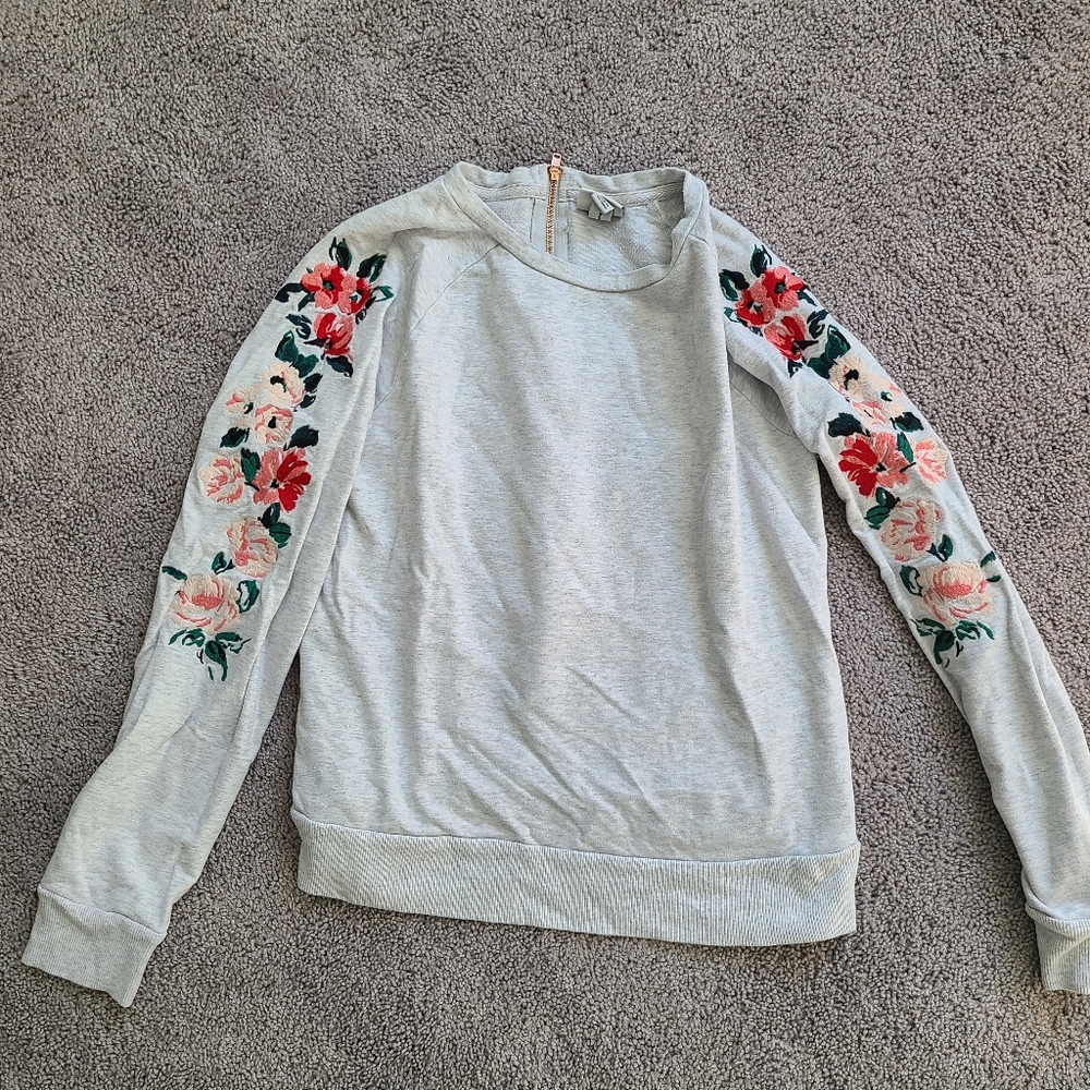 A New Day embroidered zip back sweatshirt XS
